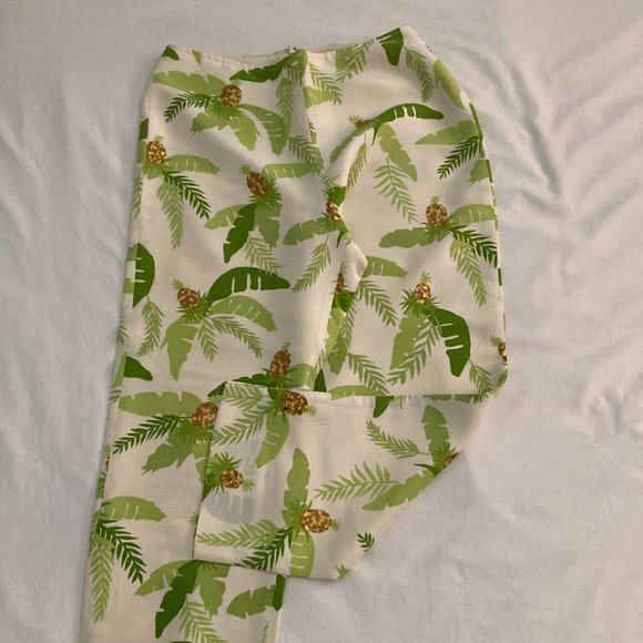 Silk tropical capri pants - size 4 - Picture 1 of 8